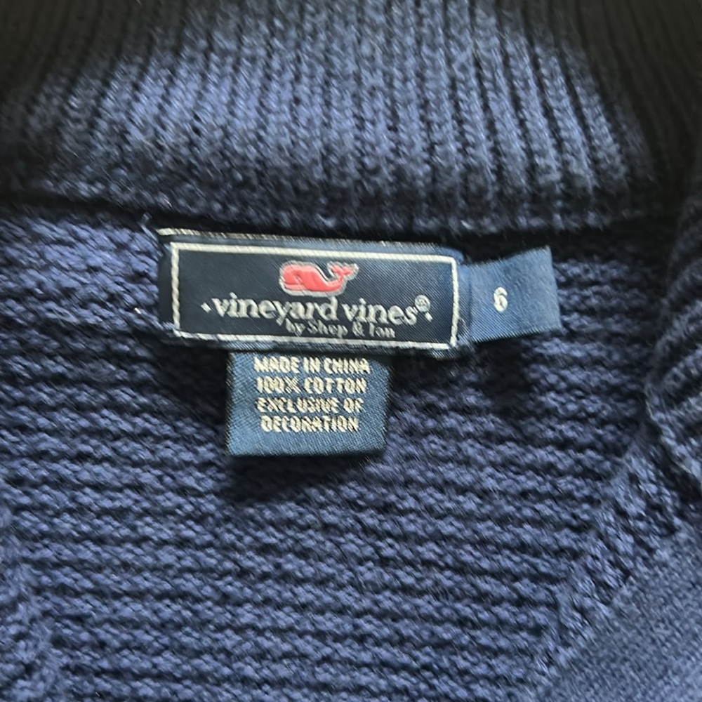 Boys vineyard Vines quarter zip sweater - Picture 2 of 2